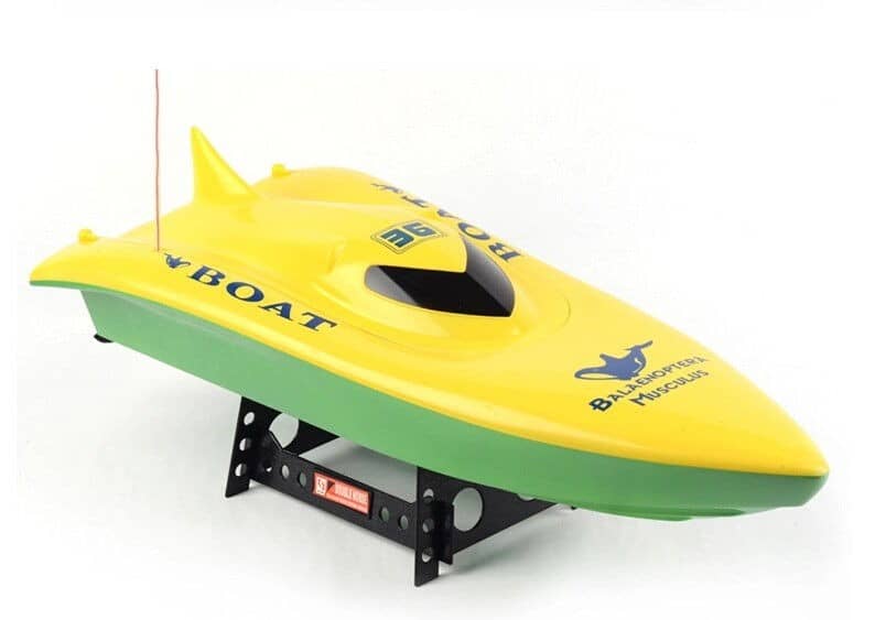 yellow rc boat