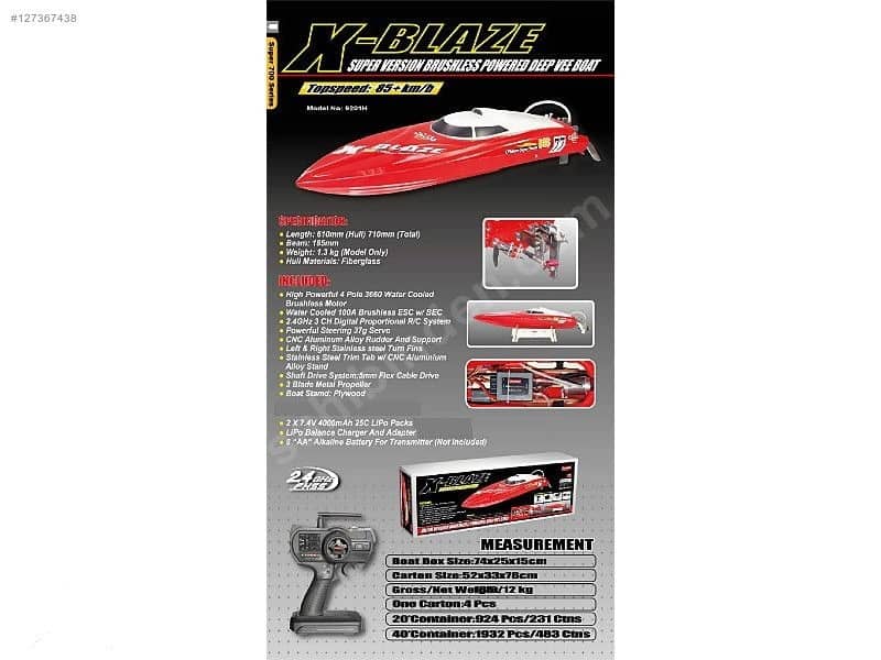 x blaze rc boat